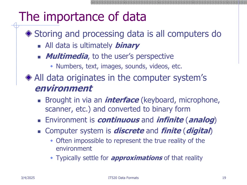 the importance of data