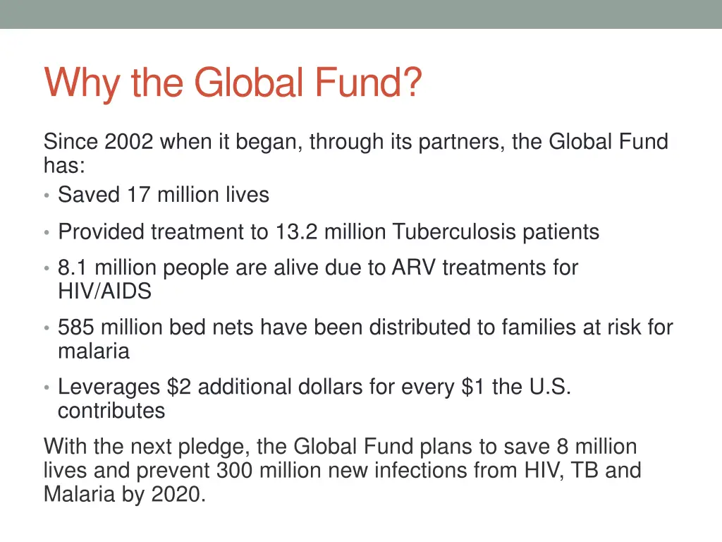 why the global fund