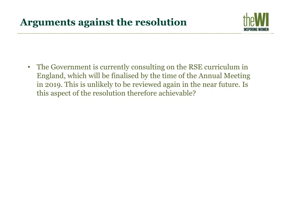 arguments against the resolution