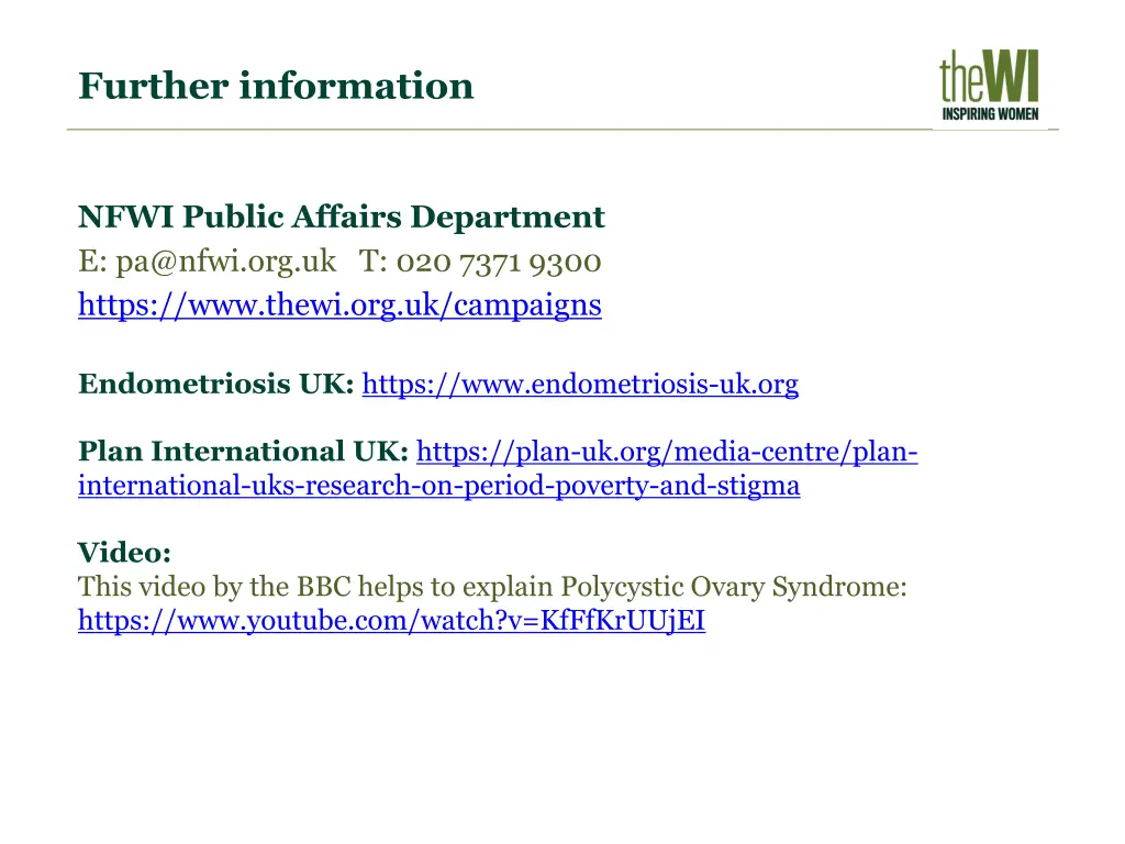 further information