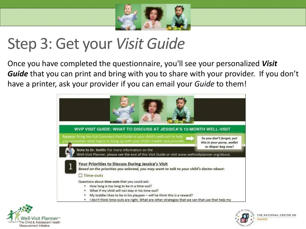 step 3 get your visit guide