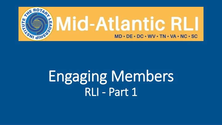 engaging members engaging members rli rli part