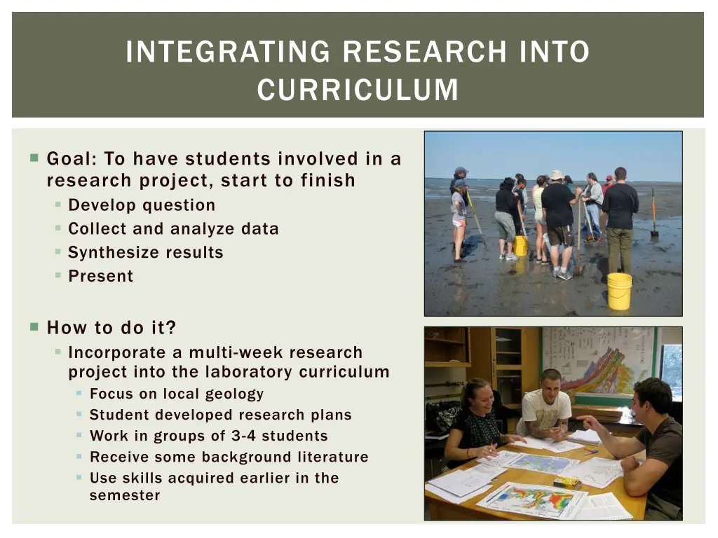 integrating research into curriculum