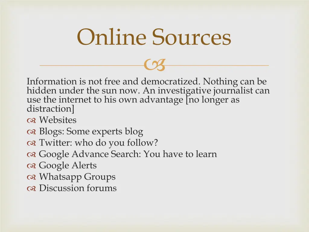 online sources
