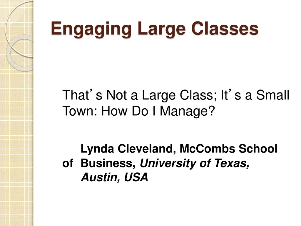 engaging large classes