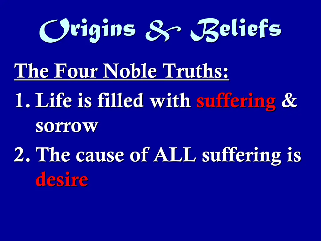 origins beliefs 1