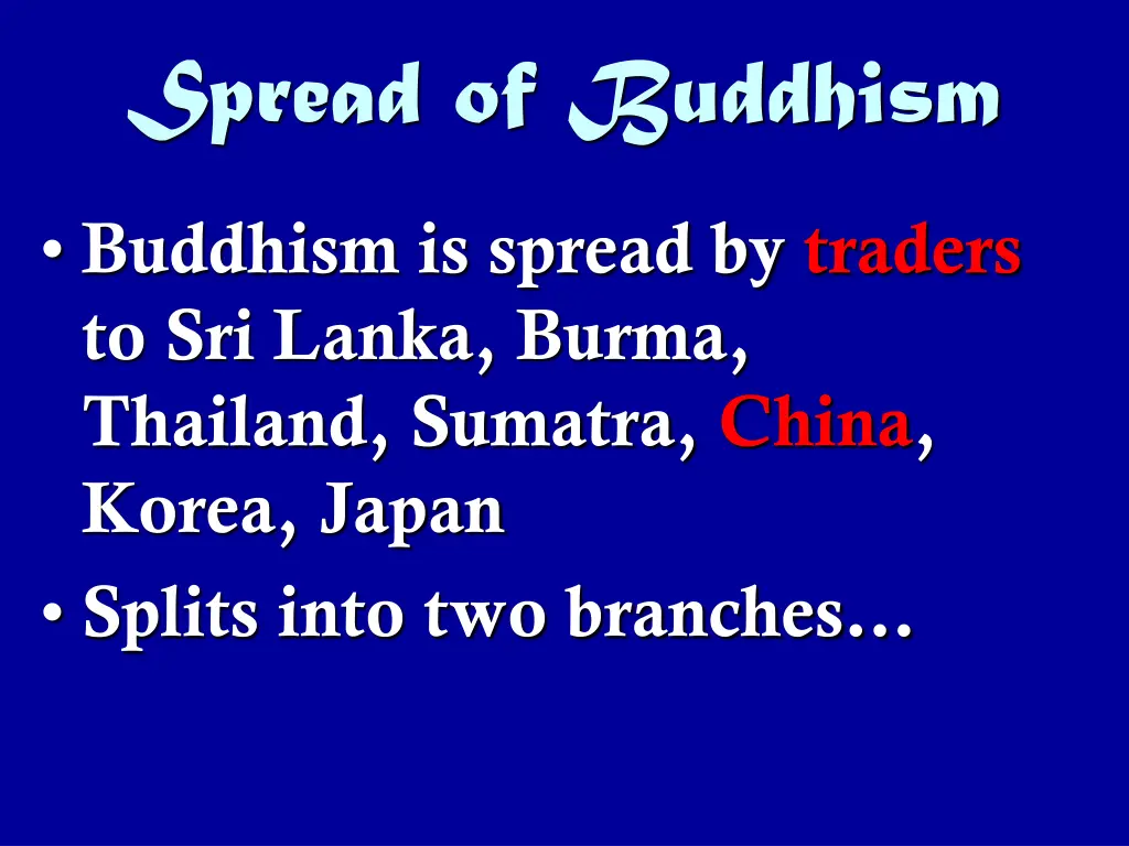 spread of buddhism 1