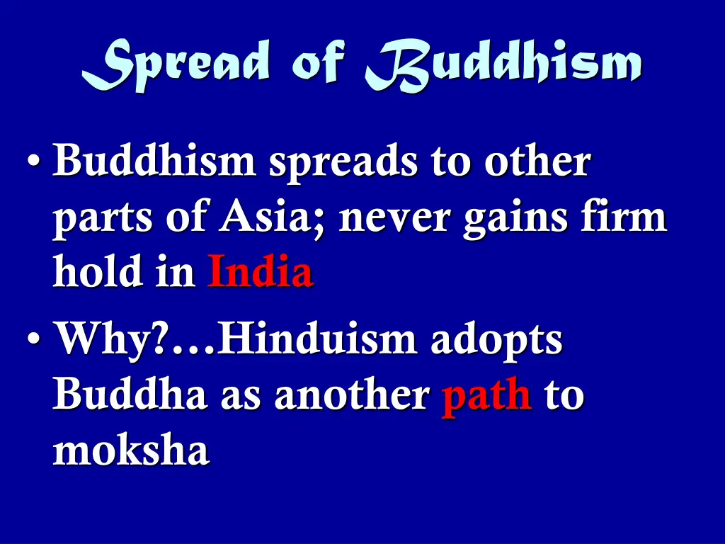 spread of buddhism