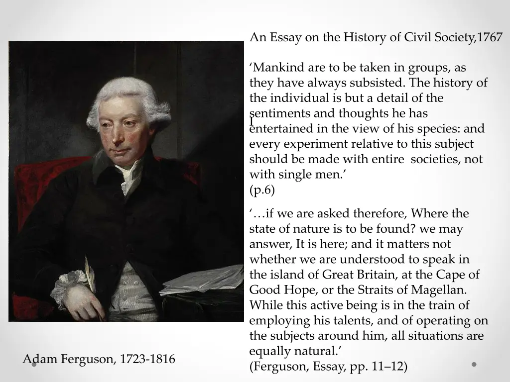 an essay on the history of civil society 1767
