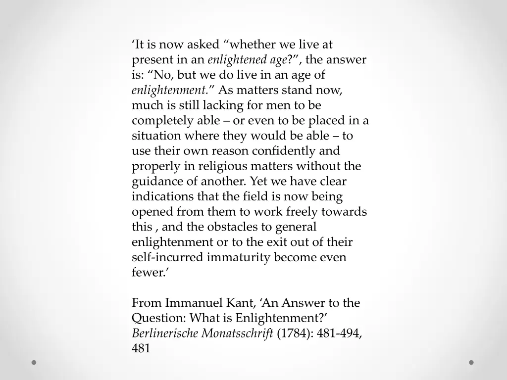 it is now asked whether we live at present 1