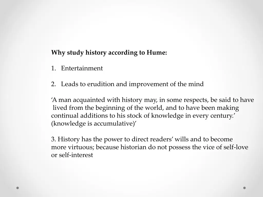 why study history according to hume