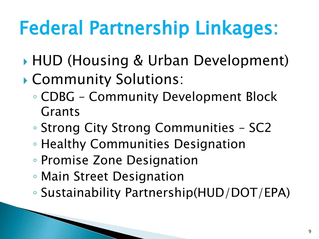 federal partnership linkages 2