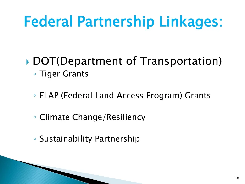 federal partnership linkages 3