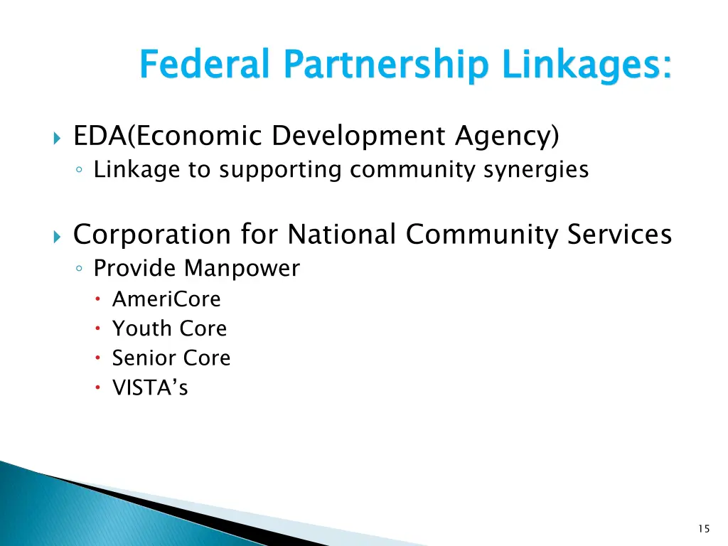 federal partnership linkages 8