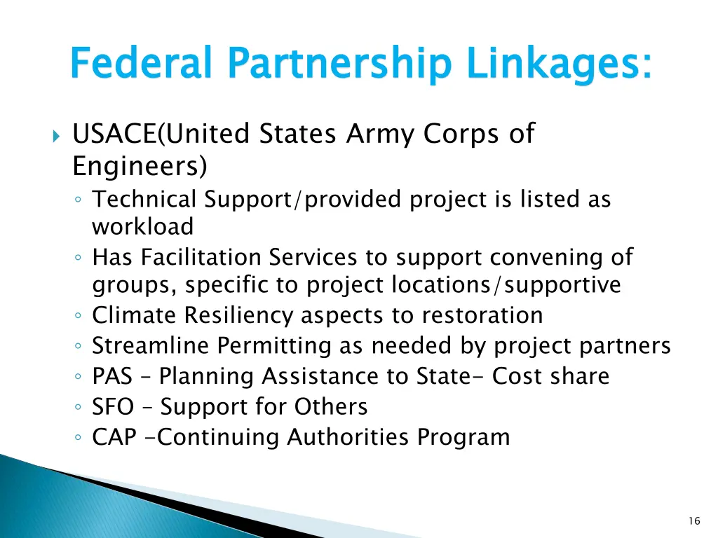 federal partnership linkages 9