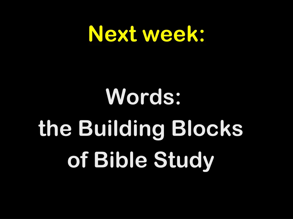 next week