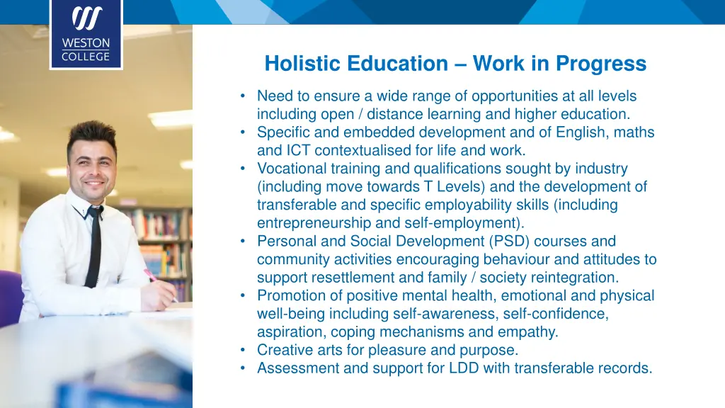holistic education work in progress