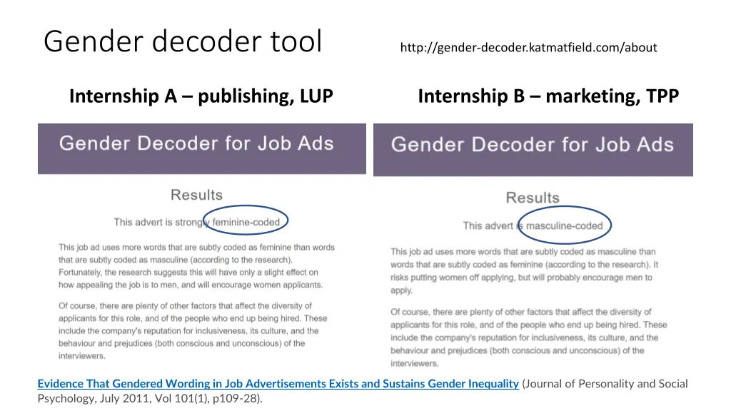gender decoder tool