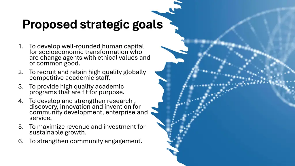 proposed strategic goals