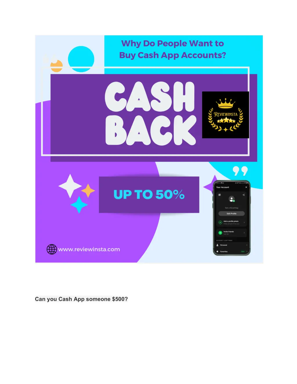 can you cash app someone 500