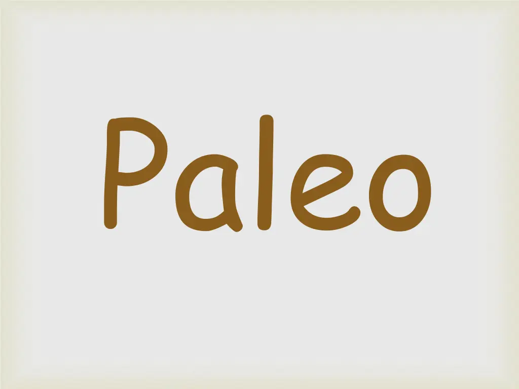 paleo
