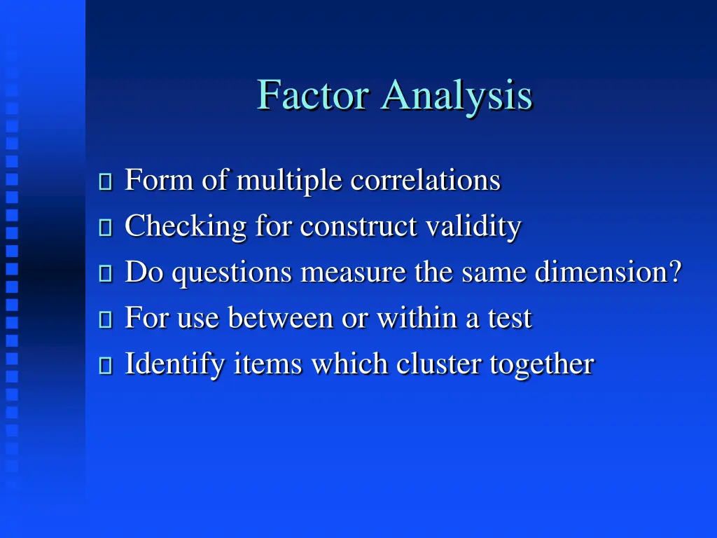 factor analysis 1