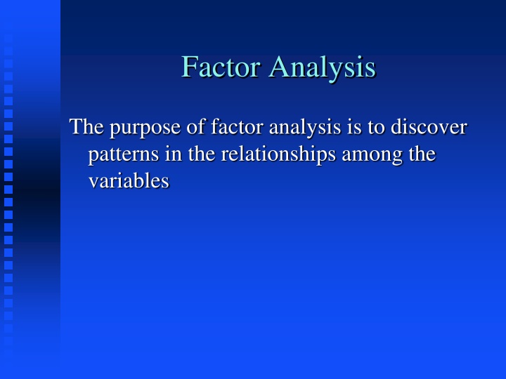 factor analysis