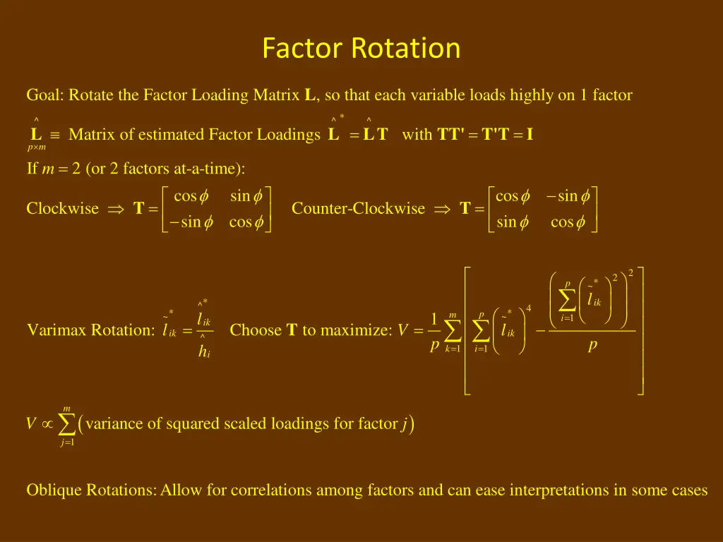 factor rotation
