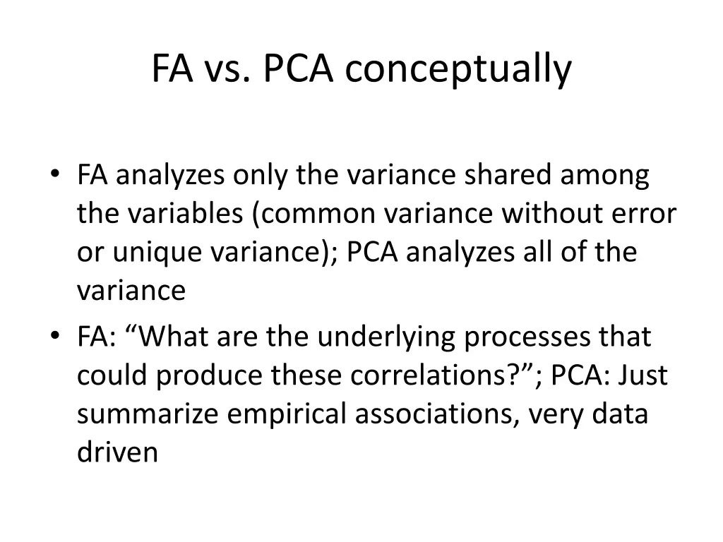 fa vs pca conceptually 1