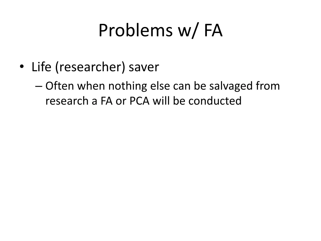 problems w fa 2