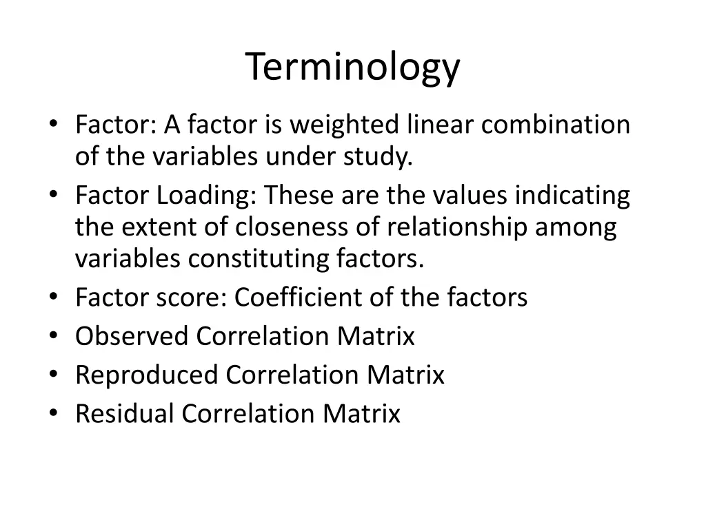 terminology
