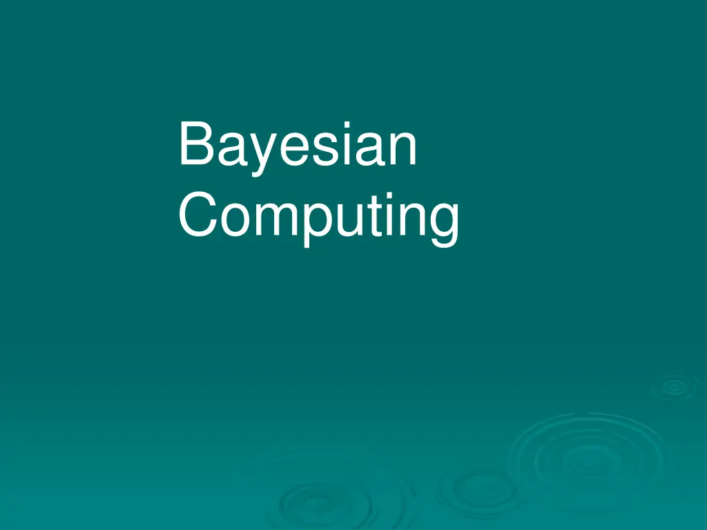 bayesian computing