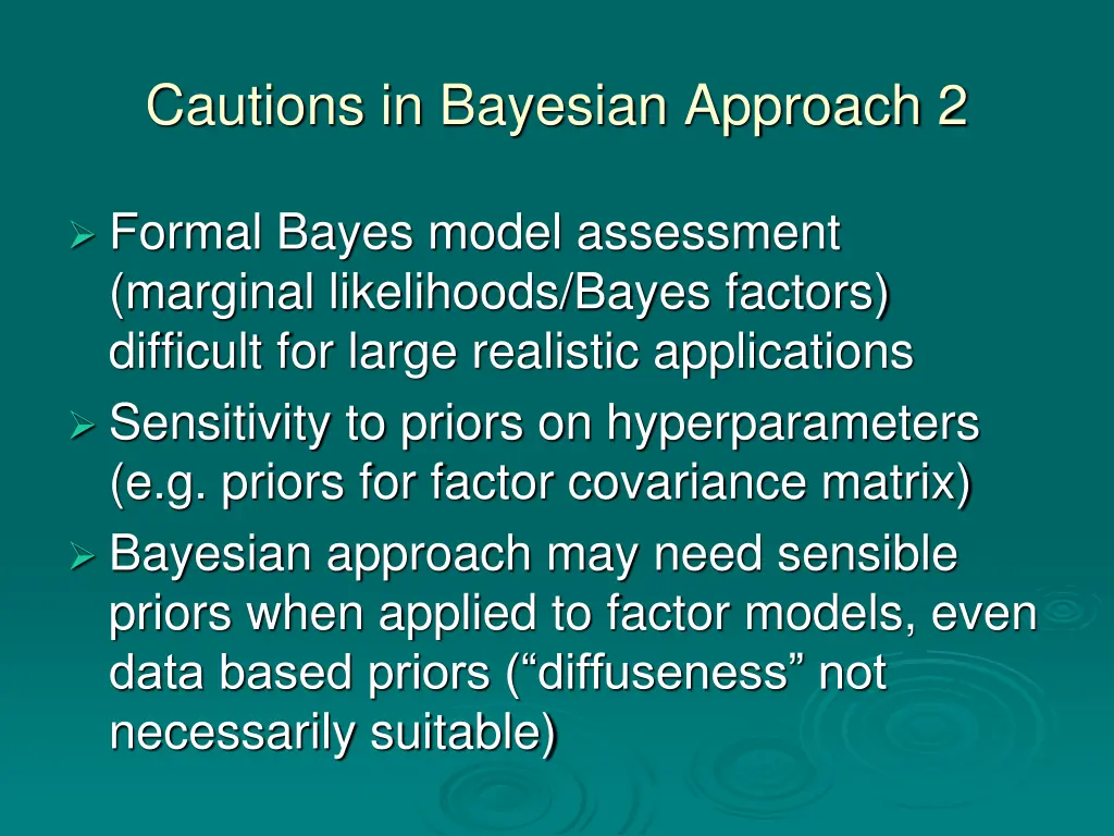 cautions in bayesian approach 2