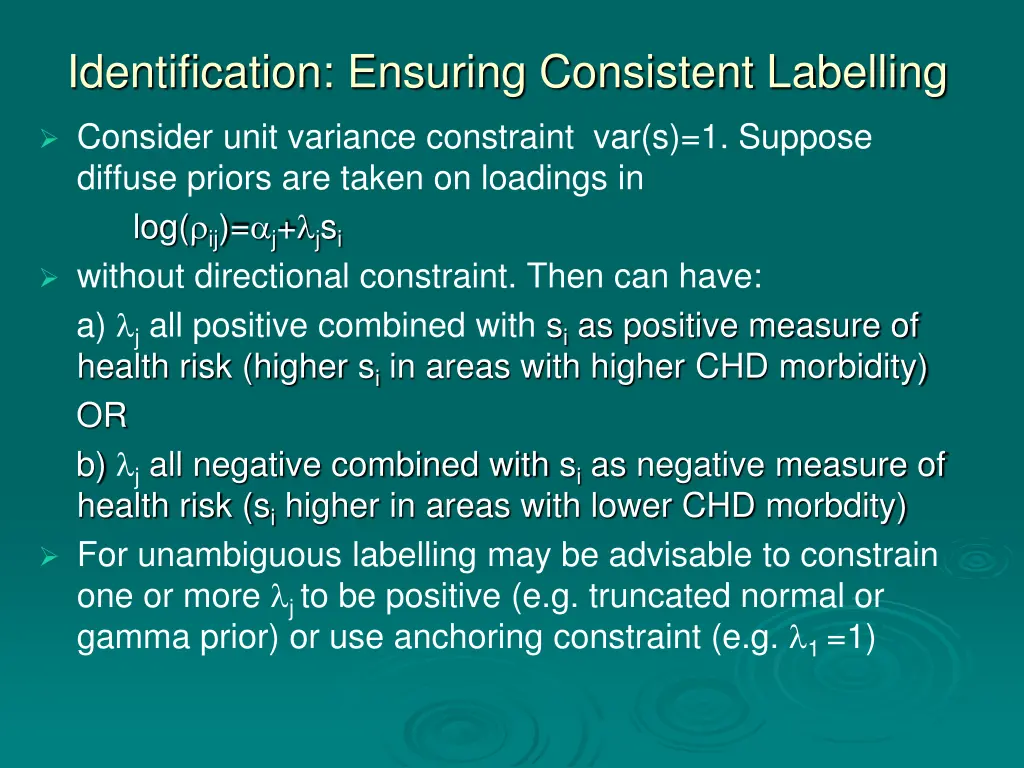 identification ensuring consistent labelling