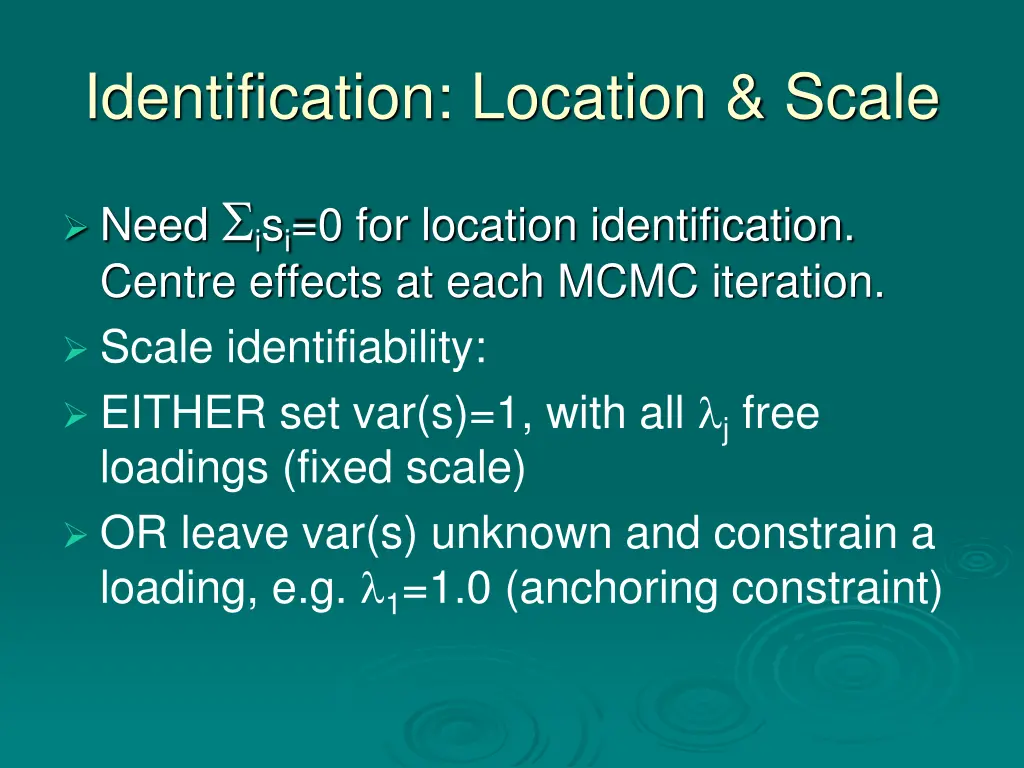 identification location scale