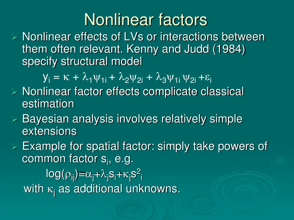 nonlinear factors