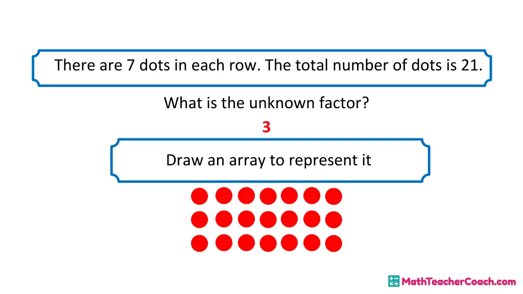 there are 7 dots in each row the total number