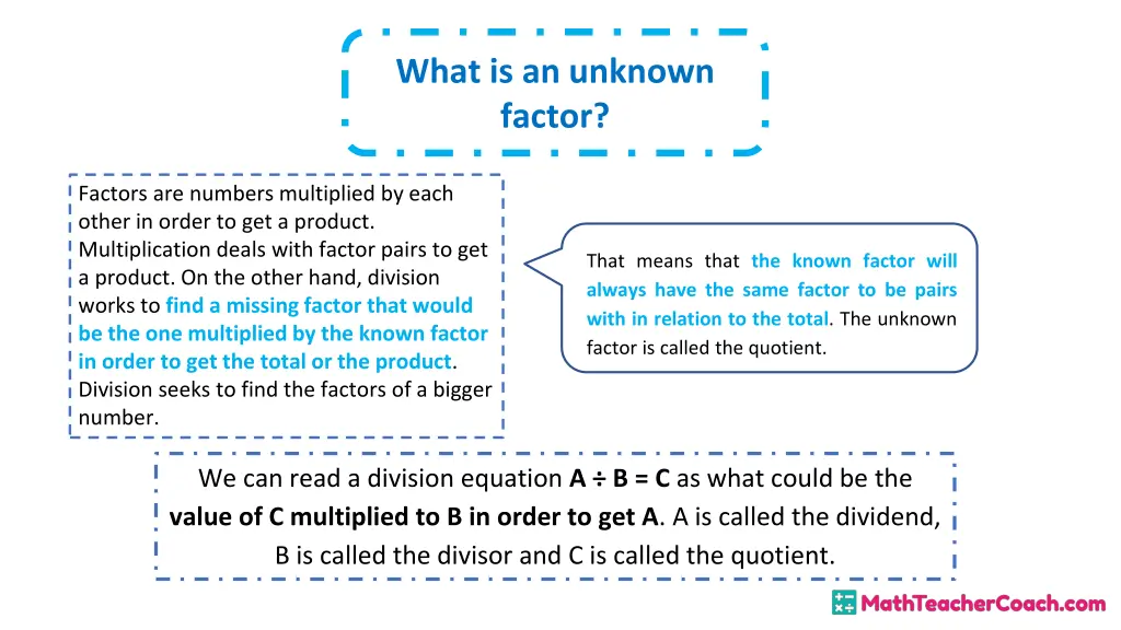 what is an unknown factor
