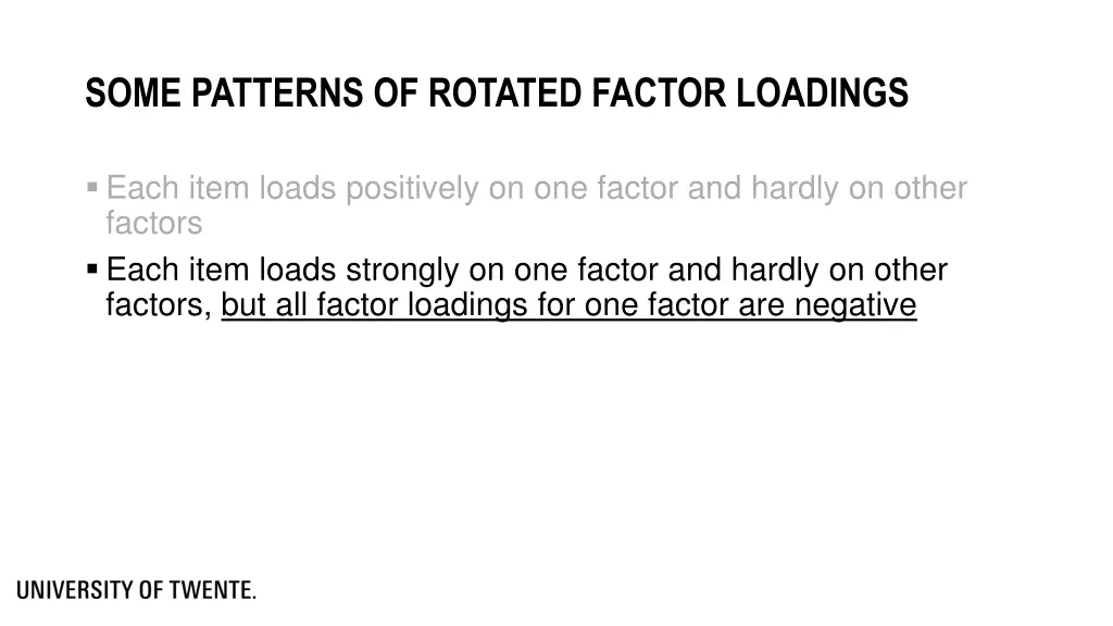 some patterns of rotated factor loadings 1
