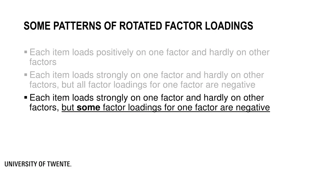 some patterns of rotated factor loadings 2