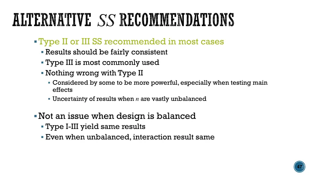 alternative ss recommendations
