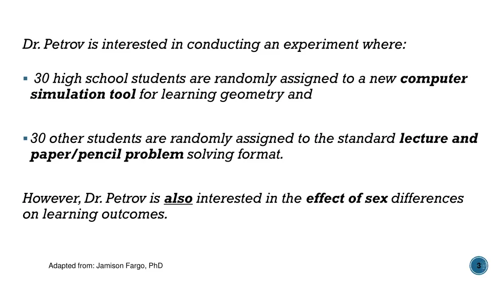dr petrov is interested in conducting