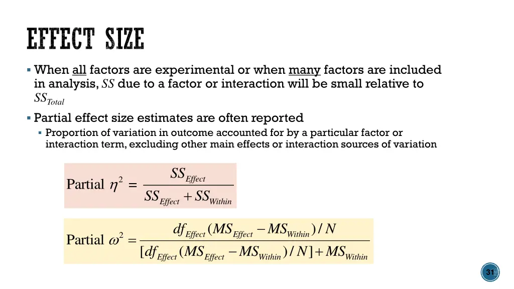 effect size 1