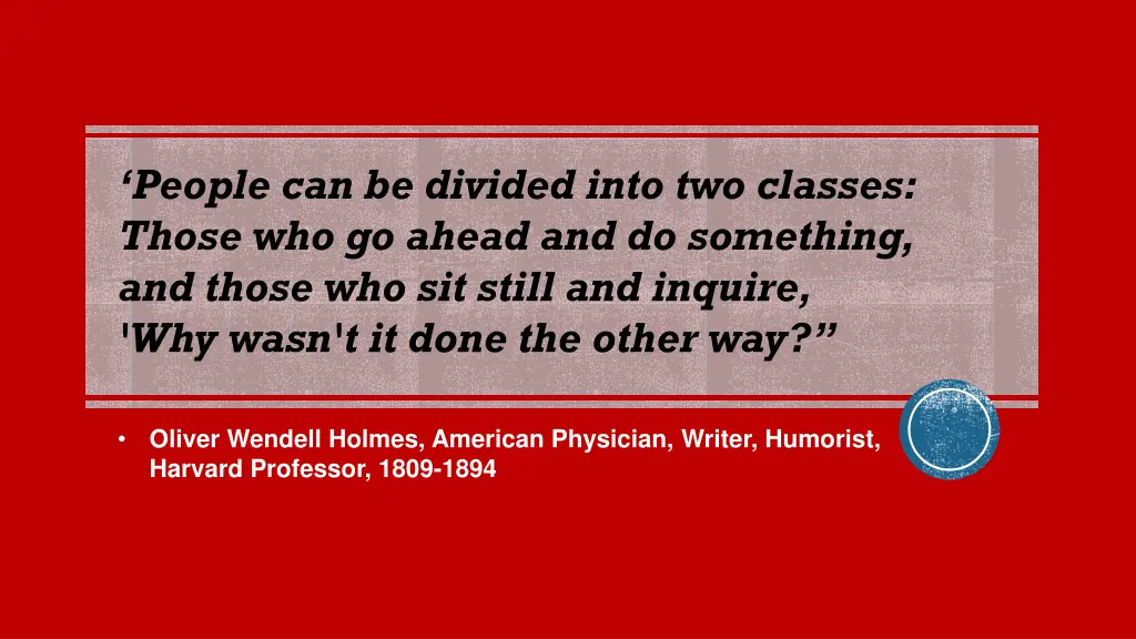 people can be divided into two classes those