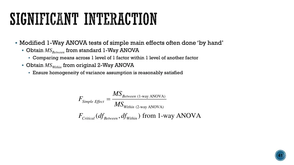 significant interaction 2