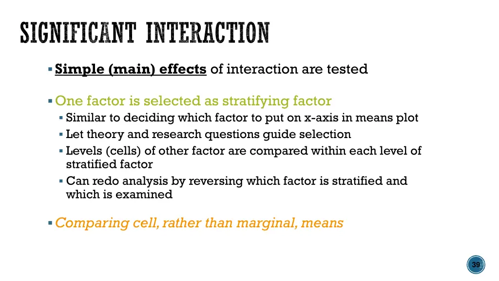 significant interaction