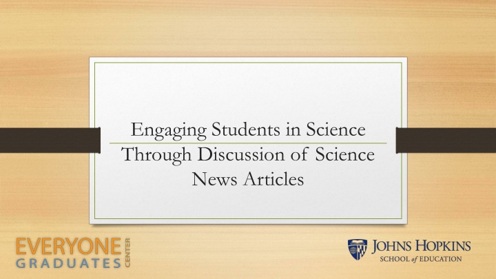 engaging students in science through discussion