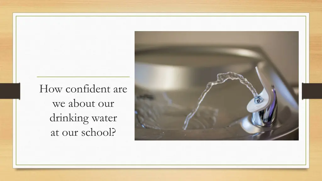 how confident are we about our drinking water