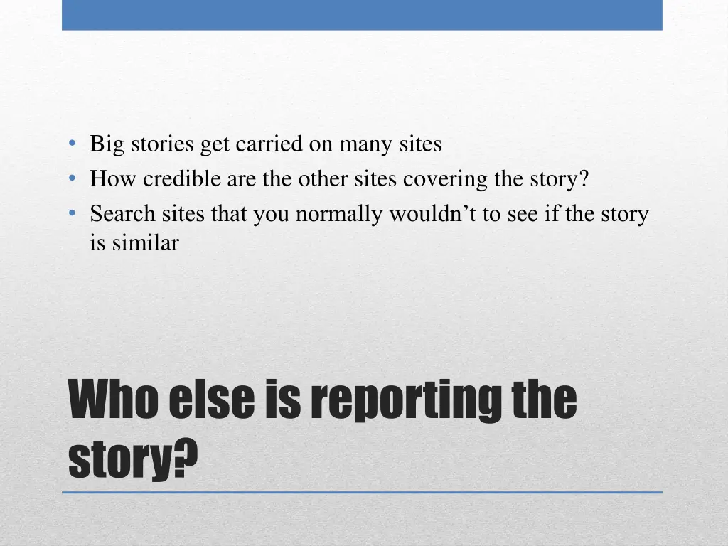 big stories get carried on many sites