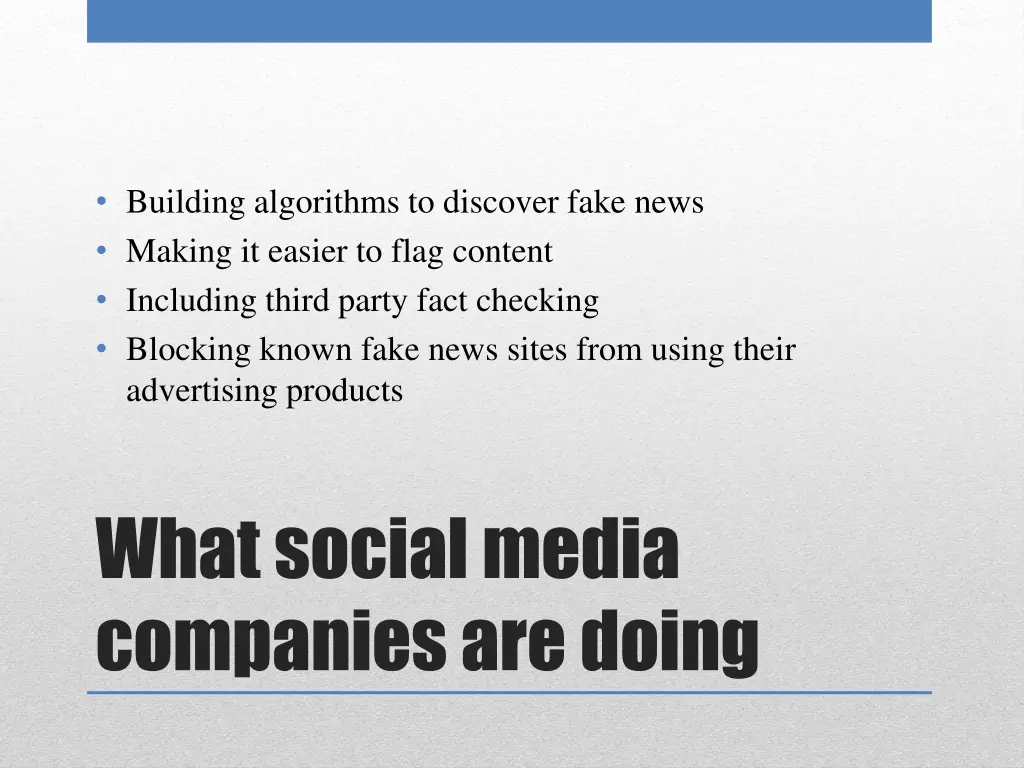 building algorithms to discover fake news making